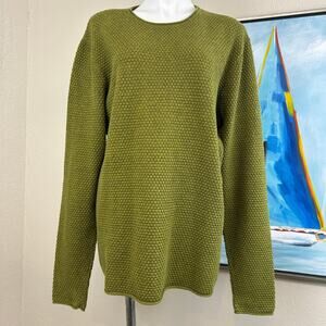 ID Menswear Brooklyn Sweater 
Moss green Waffle knit 100% cotton size L